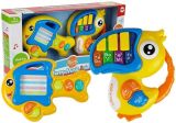 Piano y guitarra operados a pilas pez loro