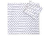 Juego de Minicuna con Edredón y Almohada My Sweet Baby Chevron Gris