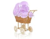Carrito de Muñecas Mimbre con Ropa My Sweet Baby