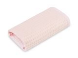 Toalla infantil de mano Sensillo waffle rosa 30x50 cm con gancho, vista extendida
