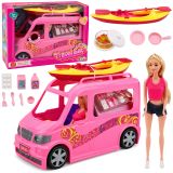 Set de Muñeca Viajera con Camper y Kayak, Luces y Sonidos
