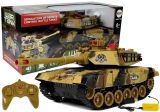 Tanque de combate amarillo y negro de Lean toys, control remoto.
