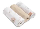 Pañales de Muselina Sensillo Grises con Ositos - Pack de 3