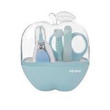 Set de cuidado para bebé Akuku en estuche manzana azul