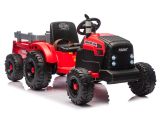 Tractor Rojo a Batería con Remolque 24V