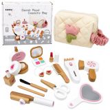 Set de maquillaje de madera con accesorios creativos de Lean toys.