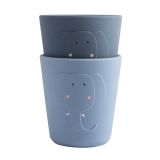 Vasos de silicona Trixie 2-pack - Mrs. Elephant para bebés