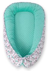 Baby Nest Double-sided Premium Cocoon For Infants Bobono Minky- Rocking Horses
