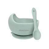 Cuenco de silicona con ventosa y cuchara Kikkaboo Yummy Menta