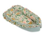 Cocoon de Bebé Premium My Sweet Baby con Volantes - Conejo con Flores