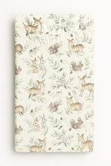 Sábana Ajustable de Algodón 120x60cm My Sweet Baby - Woodland Olive