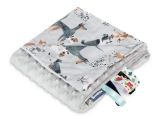 Manta Minky Sensillo 75x100 con diseño de perros grises