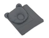 Set de Capazo con Almohada Oso My Sweet Baby - 2 Piezas -  Gris Grafito