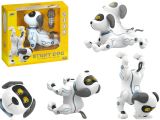 Perro robot interactivo de Lean toys bailando con música.