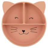 Plato compartimentado de silicona con ventosa Trixie - Mrs. Cat