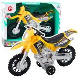 Motocicleta Off-Road Amarilla con Luz y Sonido