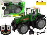 Tractor de control remoto verde y negro