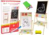 Tablero educativo de madera 2 en 1 con accesorios