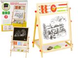 Pizarra de Dibujo Educativa Doble Cara de Madera 2 en 1