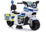 Moto eléctrica infantil de policía blanca Lean Cars TR1912, vista frontal