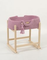 Cesta de Muñecas Boho My Sweet Baby - Moisés de Algodón Lavanda