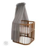 Dosel de tul Woody – Gris de Waldin con una estructura elegante.