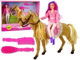 Muñeca Jinete con Caballo Marrón