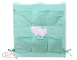 Organizador de Cuna My Sweet Baby Cot Tidy Corazones Mint