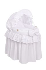 Cesta de Mimbre para Muñecas My Sweet Baby - Aurora Blanca