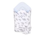 Saquito para Bebé Doble Cara con Lazo - My Sweet Baby - Nubes Grises