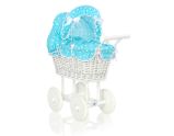 Carro de Muñecas My Sweet Baby de Mimbre con Ropa Turquesa