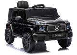 Coche eléctrico infantil Mercedes G 4x4 negro Lean Cars con tracción total, vista frontal
