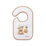 Babero Babyono beige con diseño absorbente