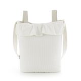 Bolso maternal Bohem Regent Cambrass color crema, vista frontal