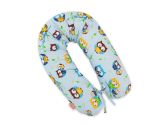 Pregnancy Pillow- Longer, Removable Pillowcase - Owls On Blue