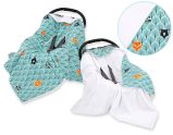 Manta Doble Cara para Silla de Coche Bebé My Sweet Baby - Mint Forest
