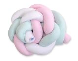 Protector de Cuna trenzado Knot Bumper My Sweet Baby - Rosa, Blanco y Verde
