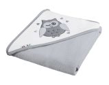 Capa de baño Akuku gris con capucha para bebés