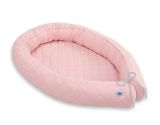 2-in-1 - Baby Nest Quilted - Snake Pillow Bumper - Pastel Pink