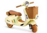 Moto Eléctrica Infantil Vespa XW-03 Beige 12V – Scooter con Luces y Música