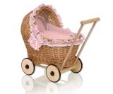 Carrito de Muñecas de Mimbre con Ropa de Cama My Sweet Baby