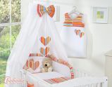 Dosel de Cuna My Sweet Baby con Corazones Naranjas 160x250cm