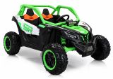 Buggy eléctrico infantil 4x4 KKL-808 24V verde LEAN CARS vista tres cuartos
