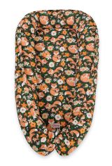 Baby Nest Double-sided Premium Cocoon For Infants Bobono- Fox Family On The Green
