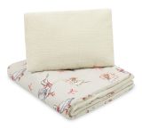 Set de Cuna Muselina Sensillo con almohada y manta para un sueño cómodo.