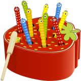Juego de Madera Fresa Kruzzel - Atrapa el Gusano
