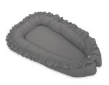Baby Nest Premium Cocoon For Infants With A Ruffle My Sweet Baby- Anthracite