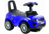 Correpasillos infantil Lean Cars azul, vista frontal con volante y luces