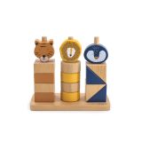 Bloques de animales apilables de madera Trixie - Juguete educativo