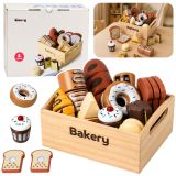 Set de Panadería Infantil de Madera con Velcro 10 piezas
